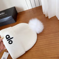 Knitted Beanie in white